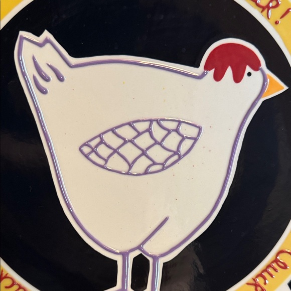 Colorful Chicken Design Platter - Picture 2 of 5